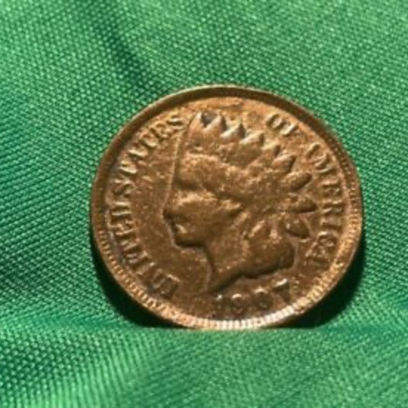 1907 Rare 116 Year Old Antique RF Indian Head Liberty Penny Cent Collection Coin - Picture 1 of 6
